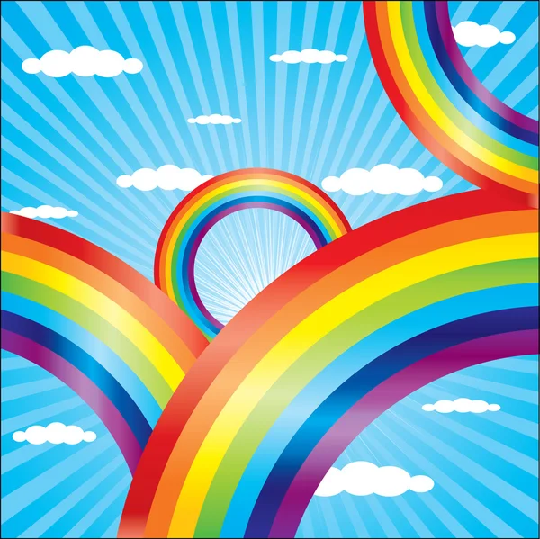 Coloful arco-íris — Vetor de Stock
