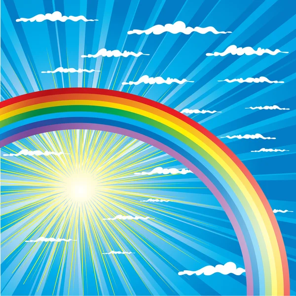 Färgglada rainbow — Stock vektor