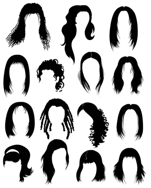 Ensemble de coiffure — Image vectorielle