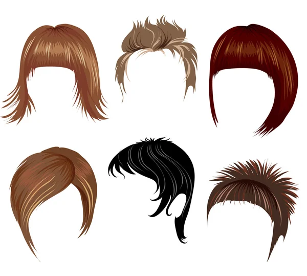 Peinado de cabello para mujer — Archivo Imágenes Vectoriales