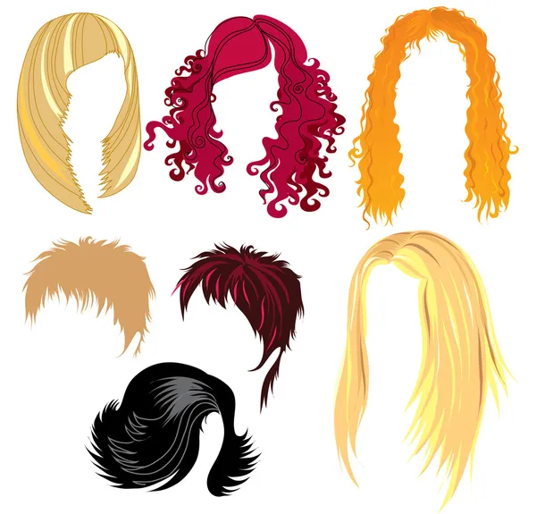 女人的头发造型 — 图库矢量图片