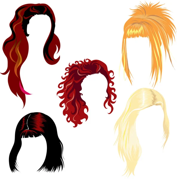 Peinado de cabello para mujer — Vector de stock