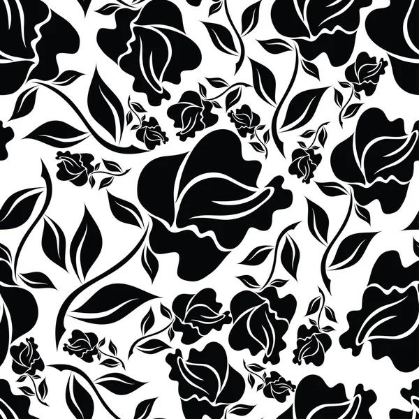 Бесшовный винтажный цветочный узор — стоковый вектор