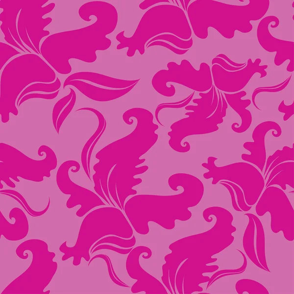 Seamless floral pattern with orchid — Stock Vector