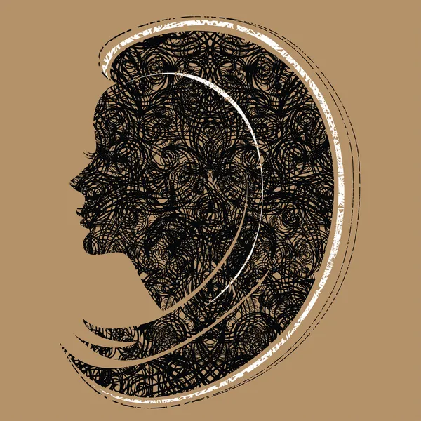 Grunge vectoriel femme vintage — Image vectorielle