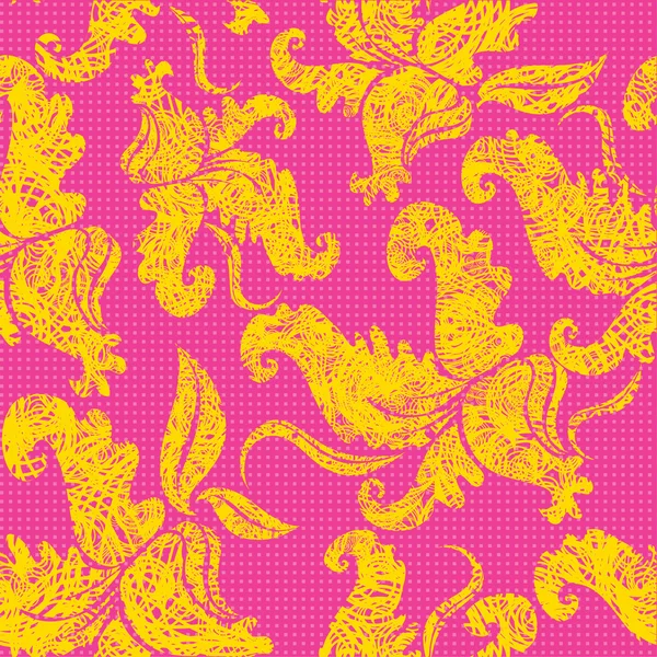 Απρόσκοπτη floral μοτίβο με ορχιδέα — Διανυσματικό Αρχείο