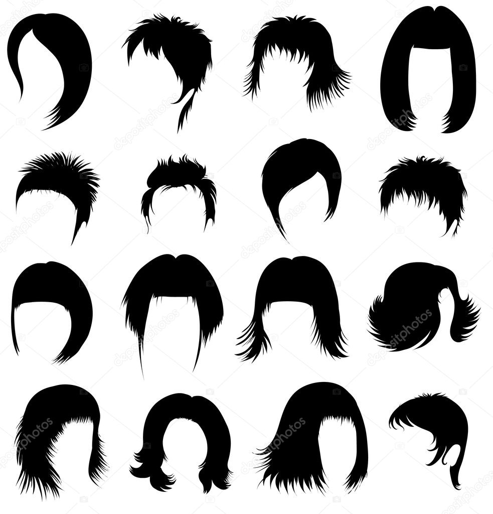 Short hairstyles Vector Art Stock Images | Depositphotos