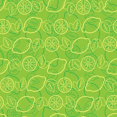 Seamless pattern from lemons clipart