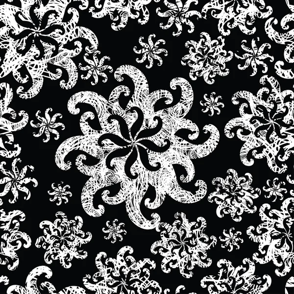 Modèle floral sans couture grunge — Image vectorielle