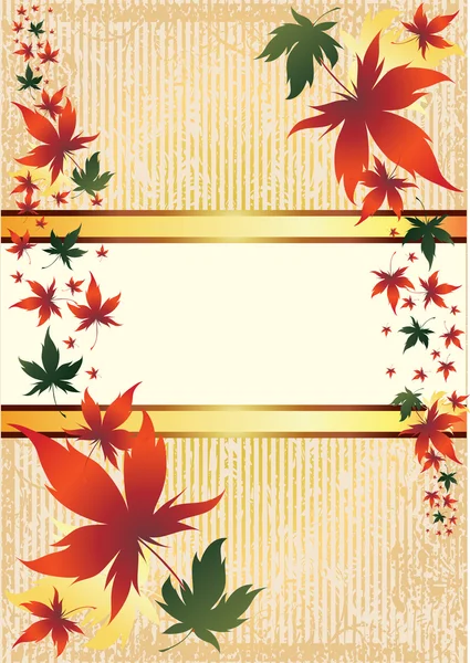 Vector frame with colorful Leafs. — Stock Vector