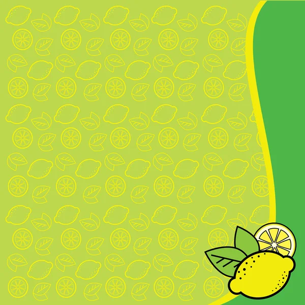 Fondo vectorial con limones — Vector de stock
