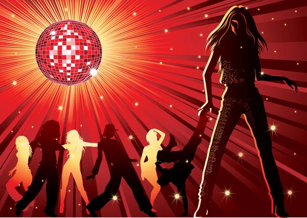 Dansa i nattklubben — Stock vektor