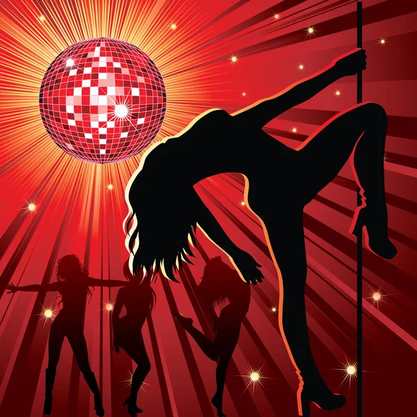 Bailando en el club nocturno — Vector de stock