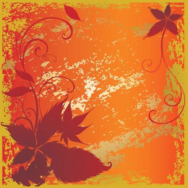 Arka plan ile renkli sonbahar yaprakları — Stok Vektör