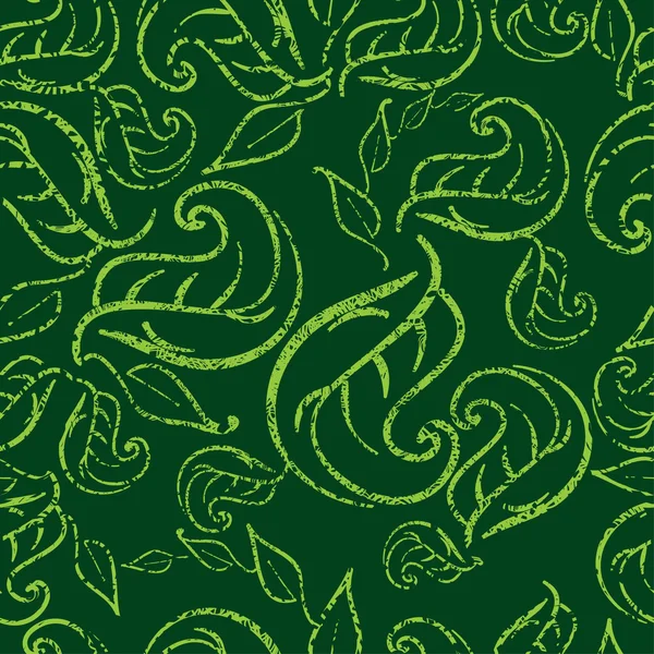 Sömlös grunge leafs bakgrund — Stock vektor