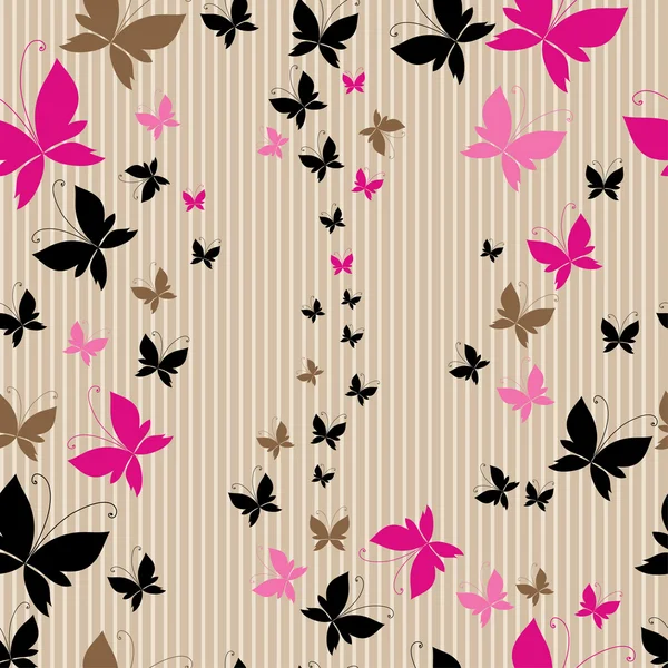 Seamless Butterfly background — Stock Vector