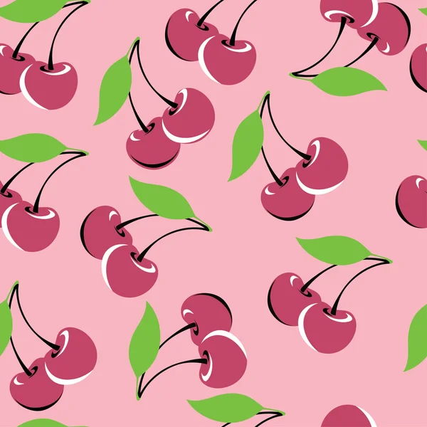 Varrat nélküli cseresznye háttér — Stock Vector
