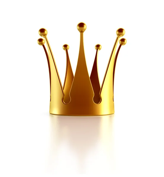 Изолированная золотая корона — стоковое фото