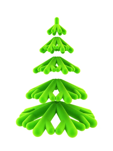 Συμβολική χριστουγεννιάτικο δέντρο 3d rendering — Φωτογραφία Αρχείου