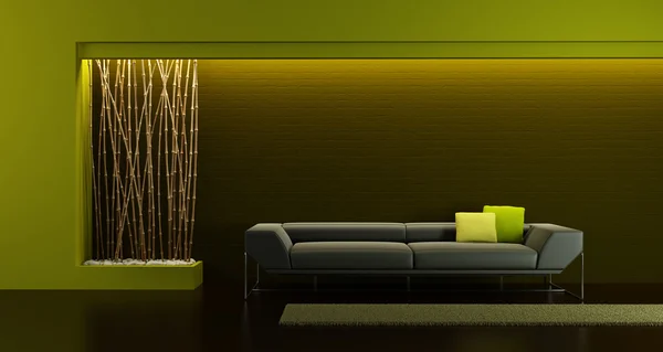 Salon oda tasarımıhaşhaş bitkisinin Çift — Stok fotoğraf