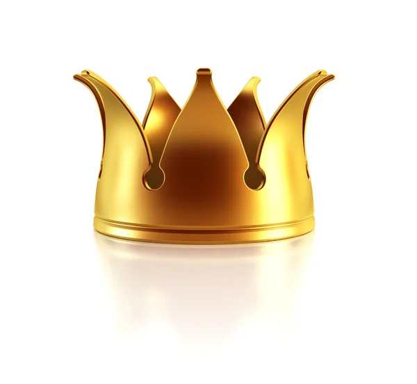 Isolated golden crown — Stock Photo, Image