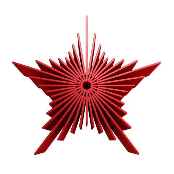 Na białym tle symboliczne czerwona gwiazda — Zdjęcie stockowe