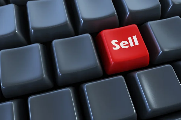 Keyboard with "sell" button 3d — Stock Photo, Image