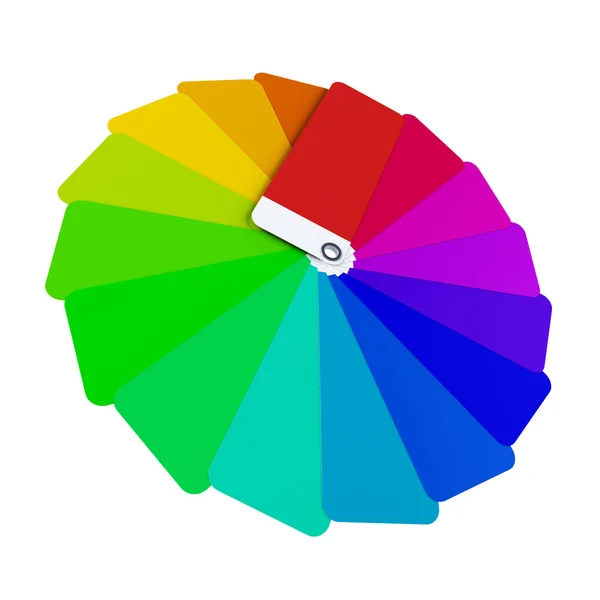 Kolor na białym tle karty renderowania 3d — Zdjęcie stockowe