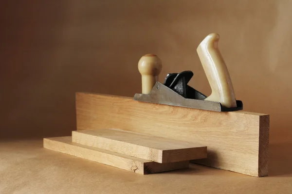 stock image Plane and oak boards