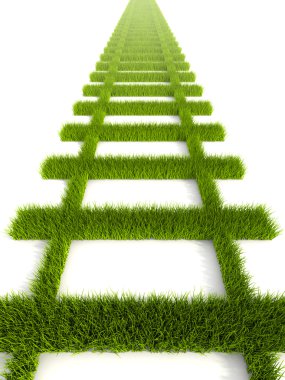 Grassy railroad clipart