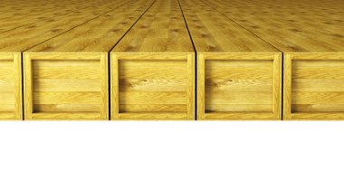 Warehouse with multitude wooden crates clipart