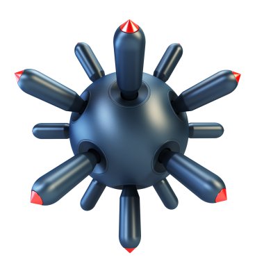 Anti-submarine bomb 3d rendering clipart