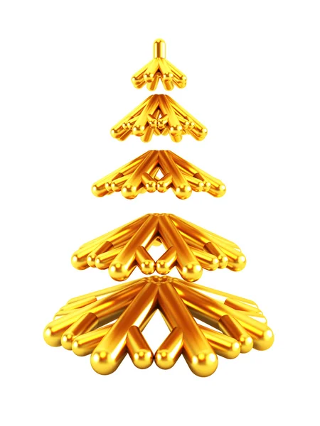 3d 象征新年枞树 — 图库照片