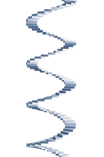 Escadaria espiral 3d isolada — Fotografia de Stock