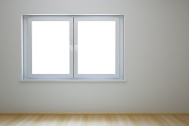 Empty new room with window clipart