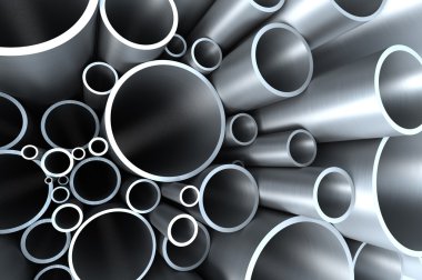 Stack of steel tubing clipart