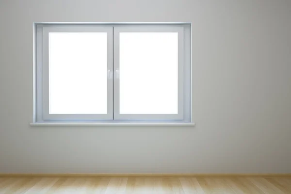 Tom nya rum med fönster — Stockfoto