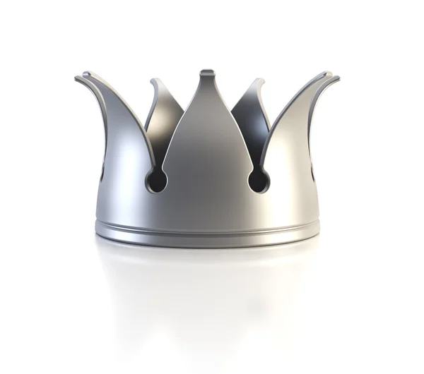 Geïsoleerde zilveren kroon — Stockfoto