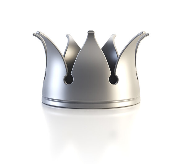 Изолированная серебряная корона
