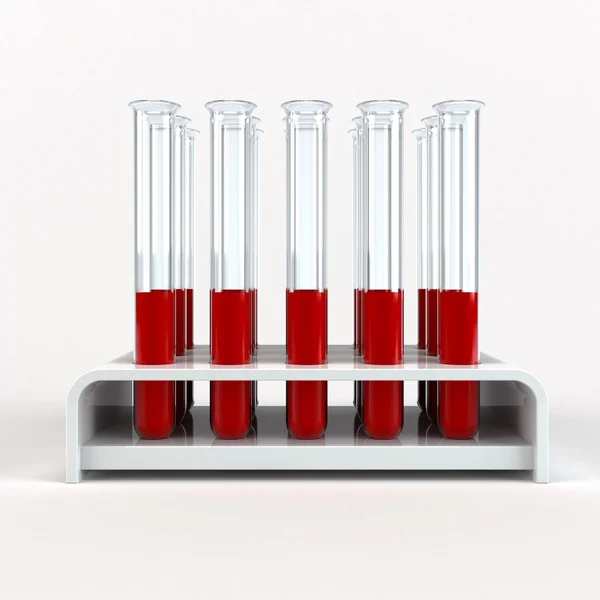Медичний пробірка з зразками крові — стокове фото