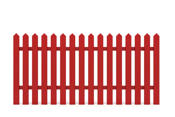 Новый красный забор — стоковое фото