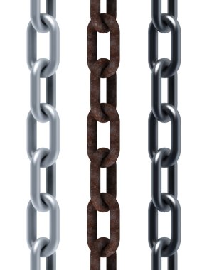 Isolated seamless set of chains clipart