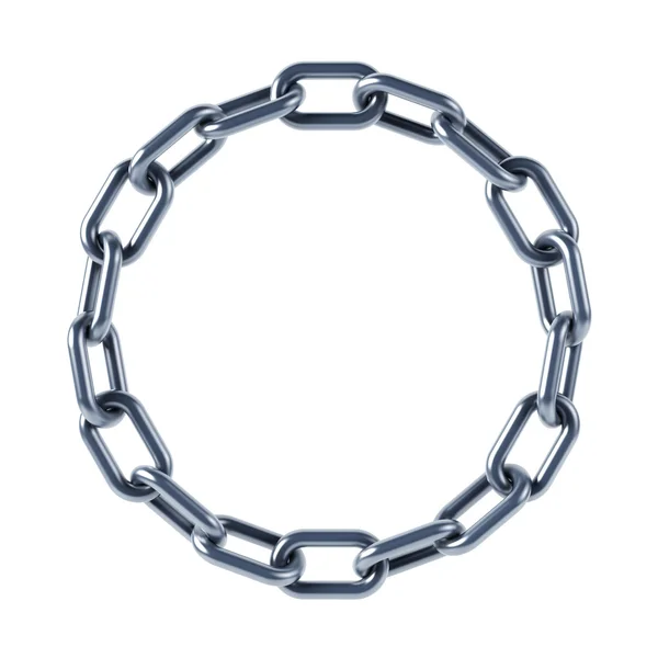 Chain links united in ring — Stock Photo, Image