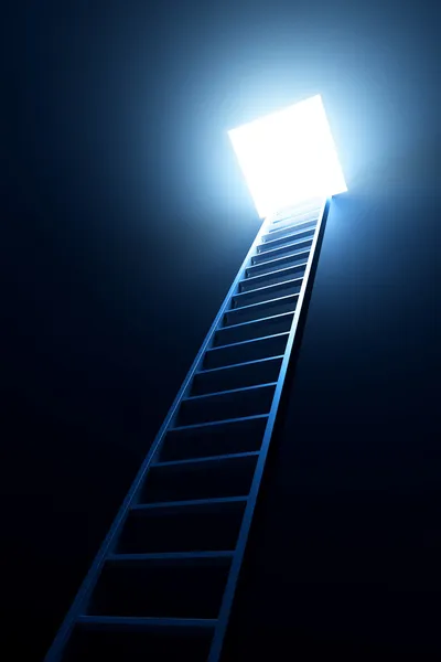 3D σκάλα που οδηγεί έξω — Φωτογραφία Αρχείου