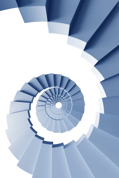 Izole 3d merdiven spiral — Stok fotoğraf