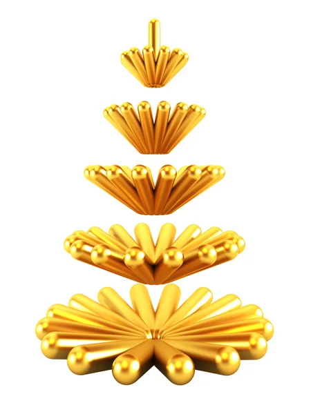 3D-symbolische New Year's fir tree — Stockfoto