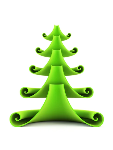Árvore de abeto de Ano Novo simbólica 3d — Fotografia de Stock