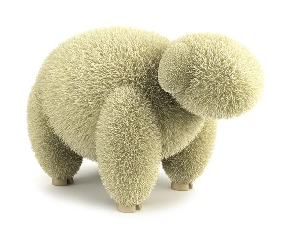 Zottelige Schafe 3D — Stockfoto
