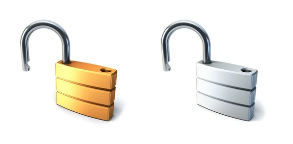 Metal open lock — Stock Photo, Image