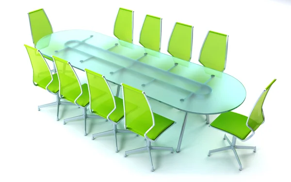 Sitzungssaal mit Tisch und Stühlen — Stockfoto